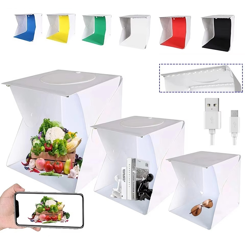 Iris Photography Led Lighting Pack - Folding Lightbox Portable Photography LED Photo