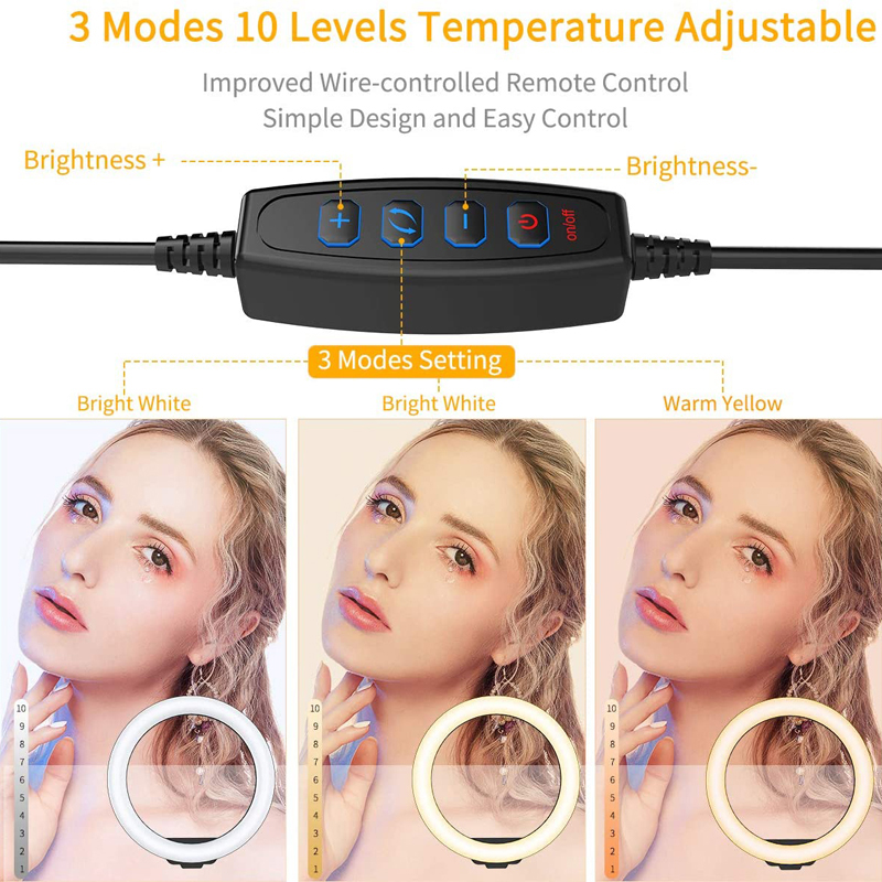 6/10/12 Inch LED Selfie Ring L - Photography Lighting With Umbrella recension och pris