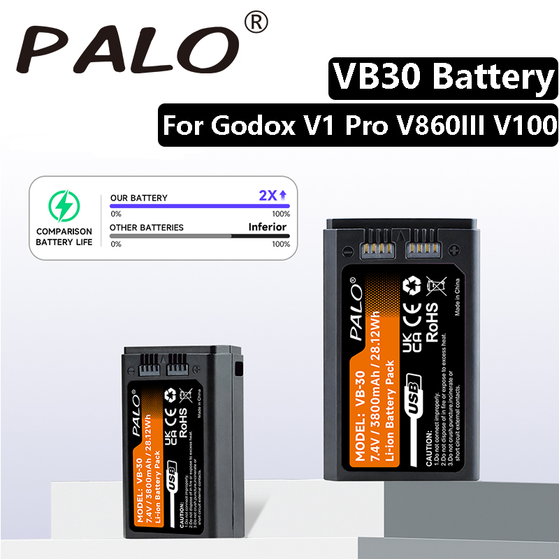 3800mAh VB30 Li-ion Rechargeab - Godox Speedlite Flash recension och pris