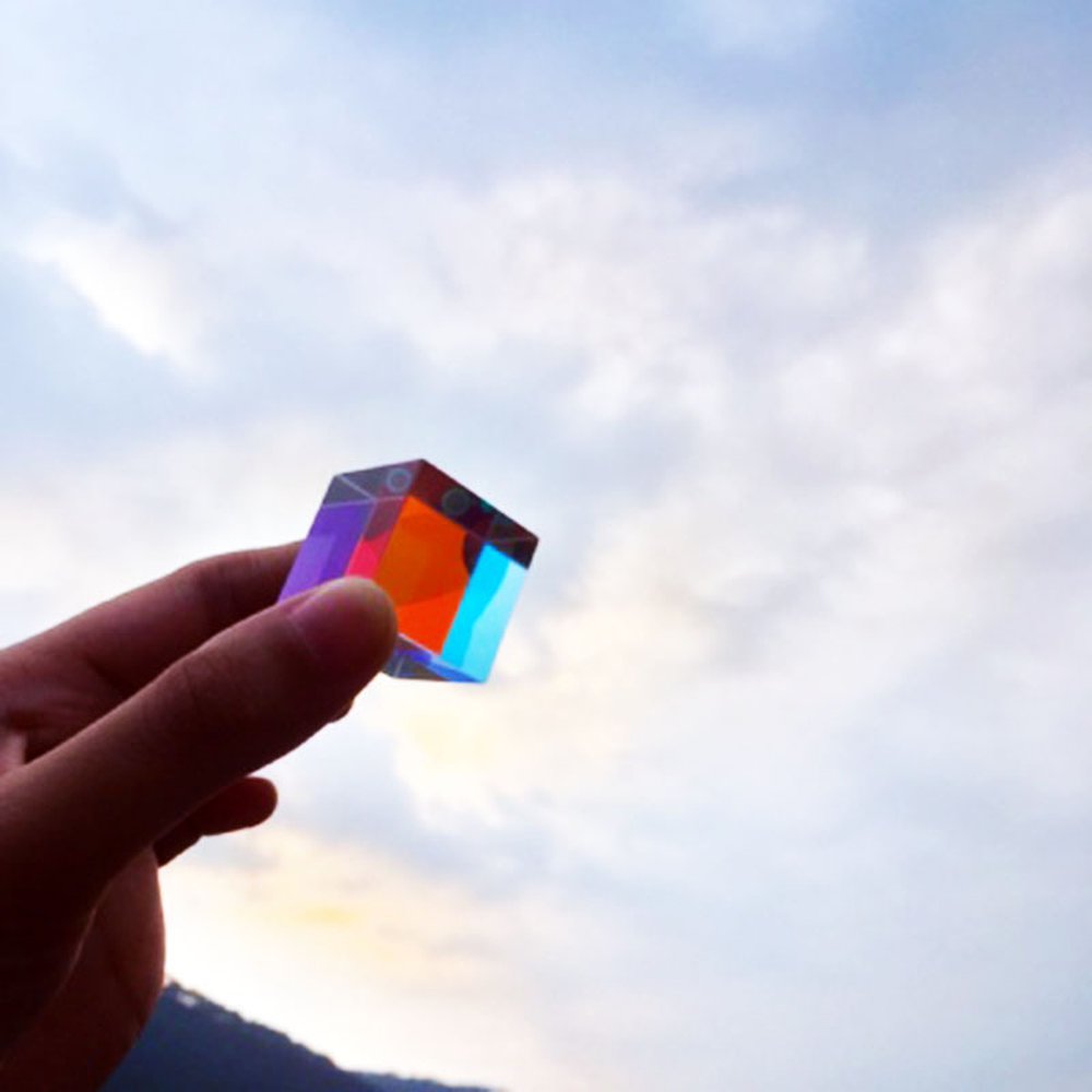 Glass Cube 12.7mm Dichroic Pri - Lighting Glass Photography recension och pris