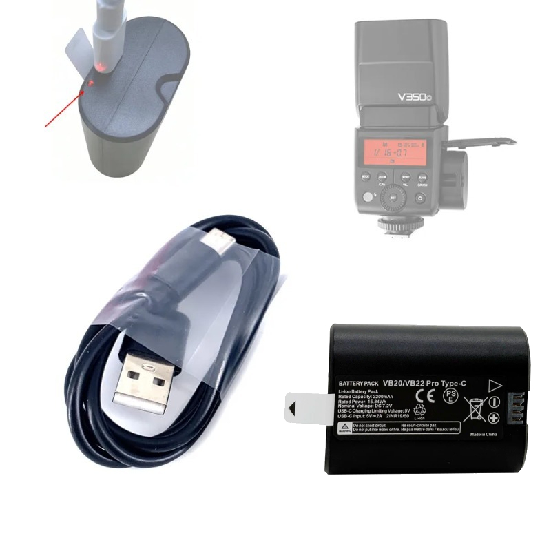 New VB20 VB22 7.2V 2200mAh Spe - Godox Speedlite Flash recension och pris